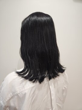 【ameri akari】酸性ストレート/ブルーブラック/ミディアム