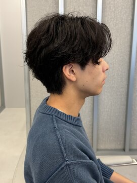 アソビ 元町店 センターパート×シャドウパーマ