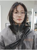 ミディアム韓国ハッシュカット