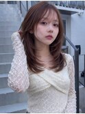 レイヤーカット/ミディアム/ダブルカラー/代官山/ケアブリーチ