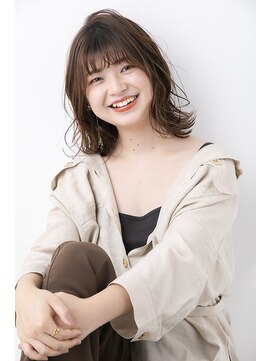 アンジュール(UNJOUR.) 【UNJOUR】ゆるふわボブ×サファイアベージュ　20代30代40代