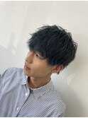 【韓国風ブルーブラック！】マッシュウルフ！