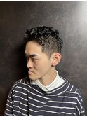 厚め刈り上げ×くるくるパーマ