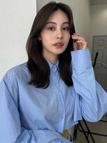 黒髪ランダム巻きウェーブ