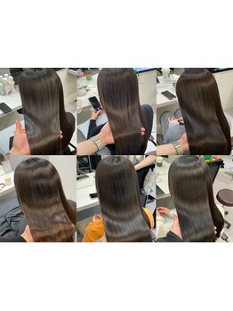 髪に優しい《酸性ストレート》で、髪を柔らかくしながらクセを改善◎ダメージレスで自然なストレートに♪