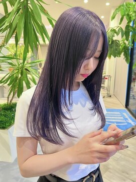 アース コアフュールボーテ 上越店(EARTH coiffure beaute) ピンクパープル_ラベンダー_ダブルカラー_レイヤーカット