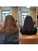 古川　大崎市　縮毛矯正　髪質改善　トリートメント　艶髪カラー
