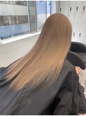くびれヘア/アプリコットオレンジ/夏のヘアアレンジ/渋谷