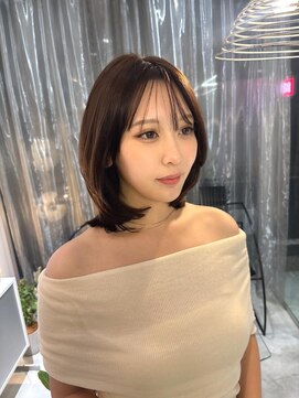 インク バイ アルテフィーチェ 甲子園口(ink by artefice) レイヤーボブ×ショコラブラウン