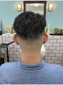 メンズカットツイストパーマフェードバック