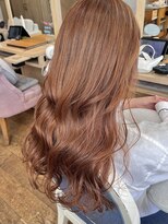 バイオレット 栄店(Violet)&nbsp;ブリーチなしダブルカラーオレンジブラウン　暖色カラー　TS-129