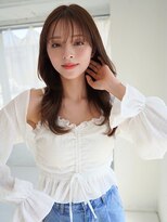 アンジェリカ 京都駅前店(ANGELICA JR) ANGELICA 顔まわりレイヤー くびれ巻き ブラウンベージュ