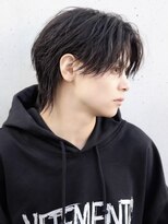 エイド 本店(aid)&nbsp;束感センターパートウルフ耳掛け無造作ソフトツイスト