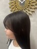 カット+髪と地肌に優しい前髪縮毛矯正 ¥9500