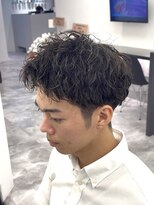ノイセルヘアー(Noisyle Men's hair)&nbsp;リバースセンターパート/ニュアンスパーマ/ダウンバング/MEN'S