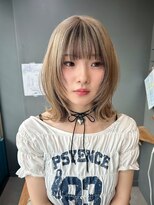 チェリーコーク ウブ(CHERRY COKE ubu) ~ブリーチ1回フェイスフレーミングが際立つレイヤーカット~