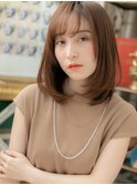 朝ラク斜めバング小顔ミディアムワンカ-ルa戸田公園20代30代40代