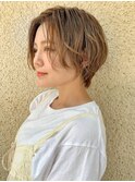 【佐藤健太郎】大人かわいい小顔アンニュイパーマショートボブ