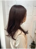 顔まわりカット×ほんのりピンクラベンダー