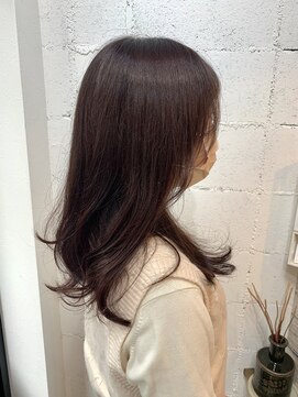 カミノート(kaminote) 顔まわりカット×ほんのりピンクラベンダー