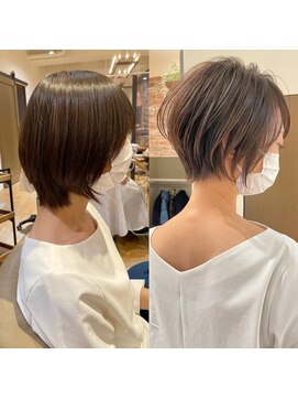 バンプ ギンザ(BUMP GINZA) くびれショート/マロンブラウン/大人ショートボブ