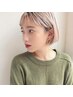 【ショート】ブリーチonカラー＆カット＆1stepＴｒ￥15000