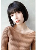 【GEEKS渋谷】黒髪ボブ/20代30代/春ヘア/小顔/切りっぱなしボブ