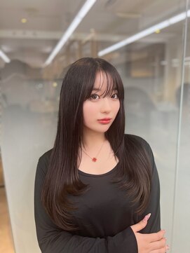 ソラ 広尾店(SORA) レイヤーカット/ダークグレージュ/顔周りカット［広尾］