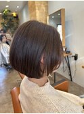 【Agu hair ace 各務原】ナチュラルブラウン×ショートボブ