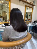 ロンドアベニール 北千住(Lond avenir)&nbsp;ブリーチなしチェリーブラウン髪質改善縮毛矯正酸性ストレート