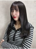 ホワイトグレージュミニウルフチェリーブラウンデジタルパーマ
