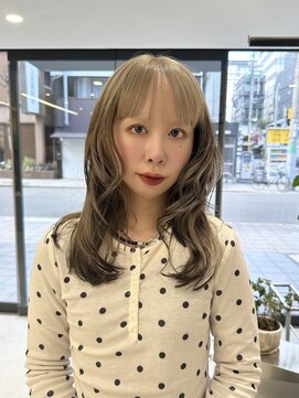 エム(M) 【ブリーチあり】ミルクティーベージュ/デザインカラー/レイヤー