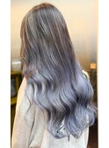 シルバーカラーのバレイヤージュ【Luna】