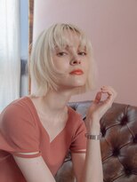 エーバイフー 江坂店(A BY WHO)&nbsp;A BY WHO江坂/ハイトーンボブウルフ/切りっぱなし/ブリーチ