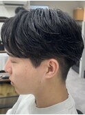 MEN'S HAIR/ブルーブラック/フェザーパーマ/錦糸町