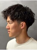 波巻き　スパイラルパーマ　緩めツイスト　スパイラルパーマ