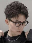 新橋メンズパーマフェザーパーマシャドウパーマセンターパート