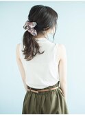 【THREEbyKEEP、尾山台関谷】ヘアアレンジ、黒髪ミディアム