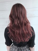 ムウ 難波(MOU)&nbsp;ハッシュカットフルバング似合わせカットレッドブラウン20代30代