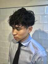 メリケンバーバーショップ フクオカ(MERICAN BARBERSHOP FUK)&nbsp;ネオウルフソフトツイストオリーブカラーバーバーカット１４