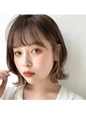 大人可愛い20代30代小顔丸みショートボブこなれヘアエギョモリ