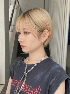 ソーコ 渋谷(SOCO) ハンサムショートボブ前髪くびれショートボブ前下がりショート