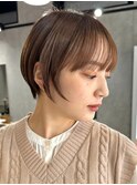 30代40代大人女性/前髪ありショートボブ/ショートヘア/髪質改善