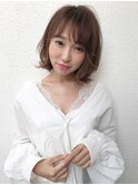 大人前髪パーマ、ボブ
