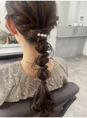 編みおろしヘアアレンジ