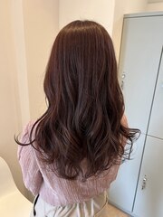 ピンク×オレンジ/ピレンジカラー/イルミナカラー/ツヤ髪