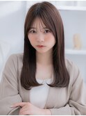 シースルーバングアースカラーエアストレートa越谷20代30代40代