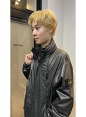王道メンズスパイキーショートブロンドカラー