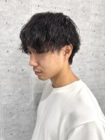 アッシュ 下丸子店(Ash) メンズシースルーマッシュニュアンスパーマシャドウパーマテテ風