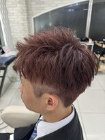 クオリス 赤塚店(QUALIS)&nbsp;王道メンズ刈上げショートレッドブラウン